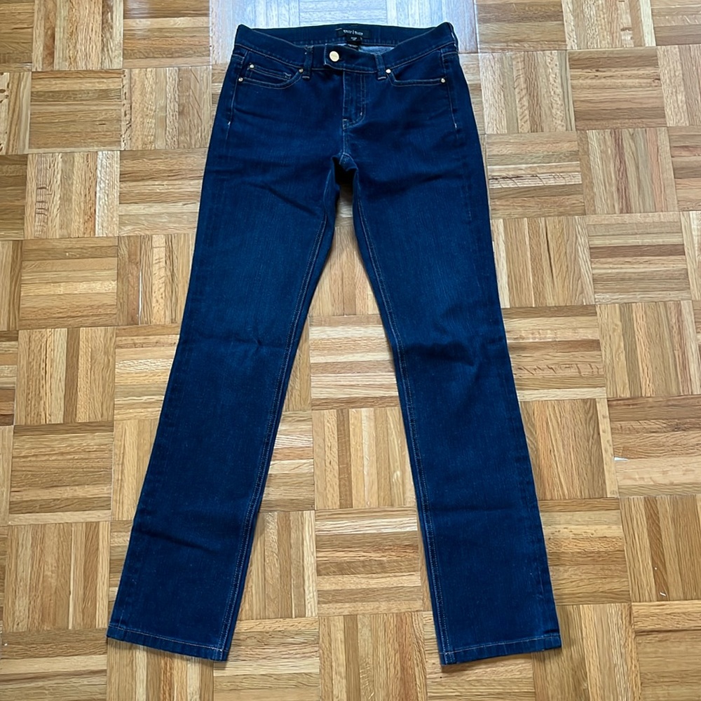 WHBM Dark Denim Slim Leg Jeans Noir Size 4R